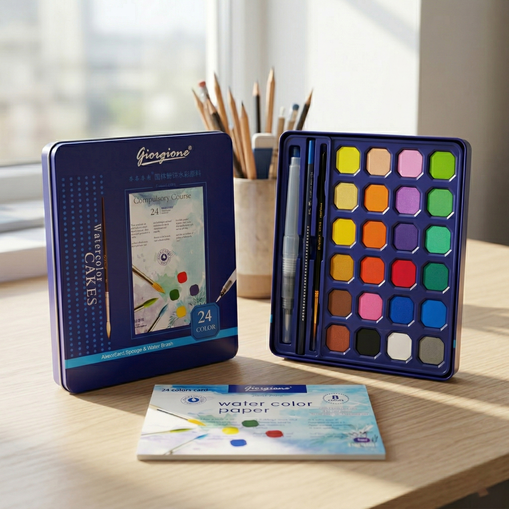 G-900-24 ColorsSaint Mary Solid Water Color Paint