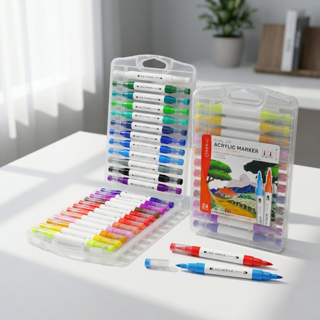 Dual Tip Acrylic Marker24 Colors