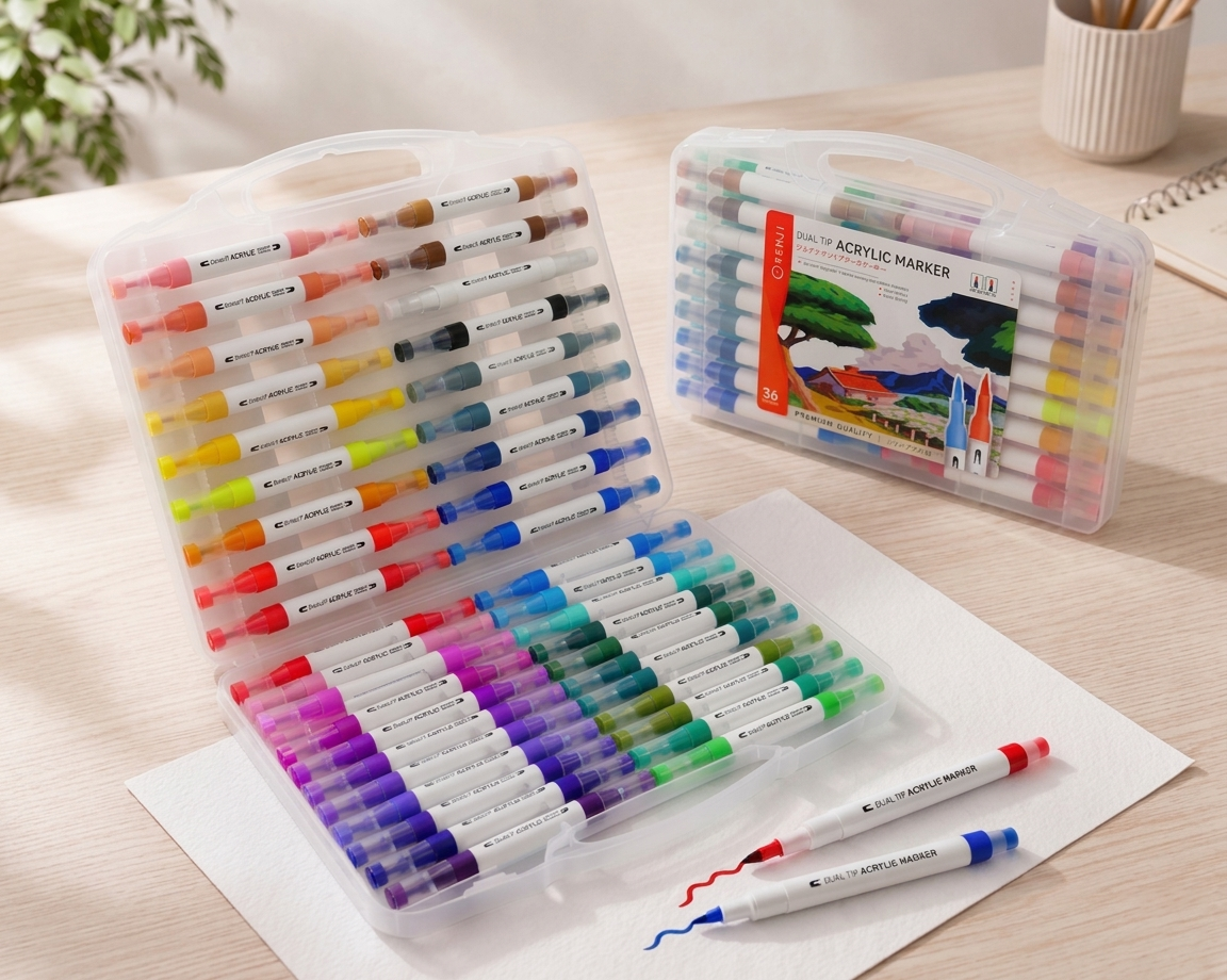 Dual Tip Acrylic Marker36 Colors