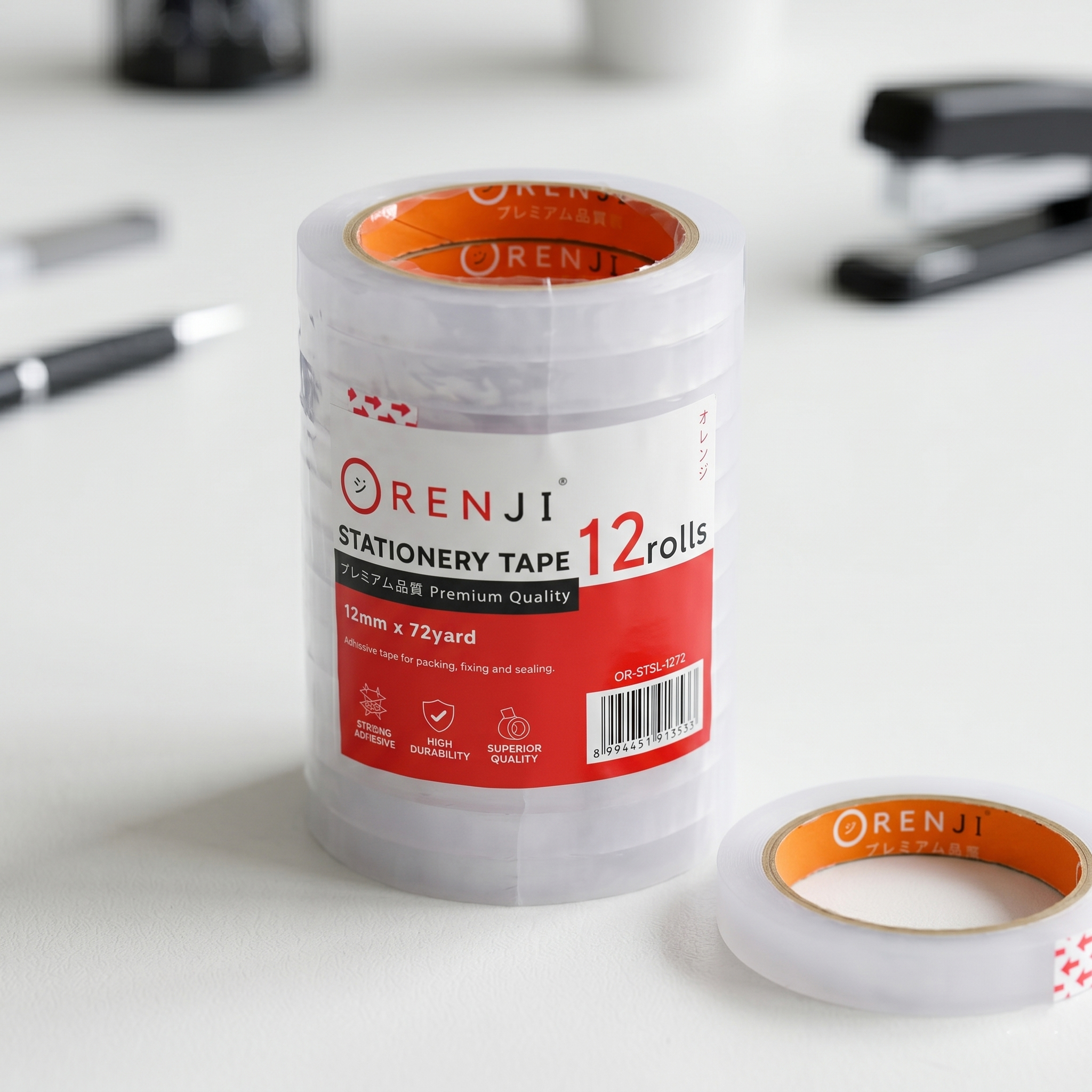 ORENJI ISOLASI STATIONERY TAPE SLOP 12 MM X 60 Meter (72 Yard)