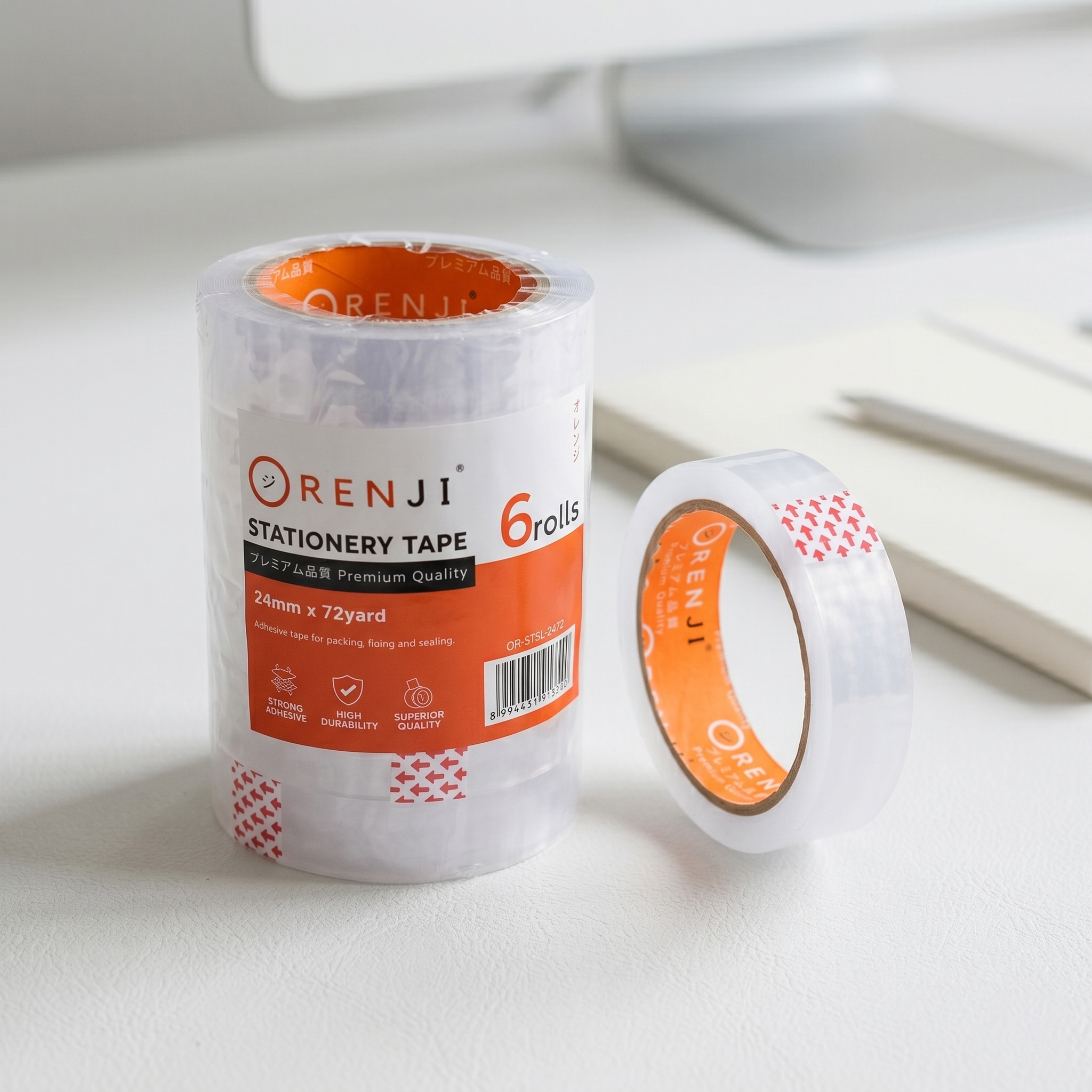 ORENJI ISOLASI STATIONERY TAPE SLOP 24 MM X 60 Meter (72 Yard)